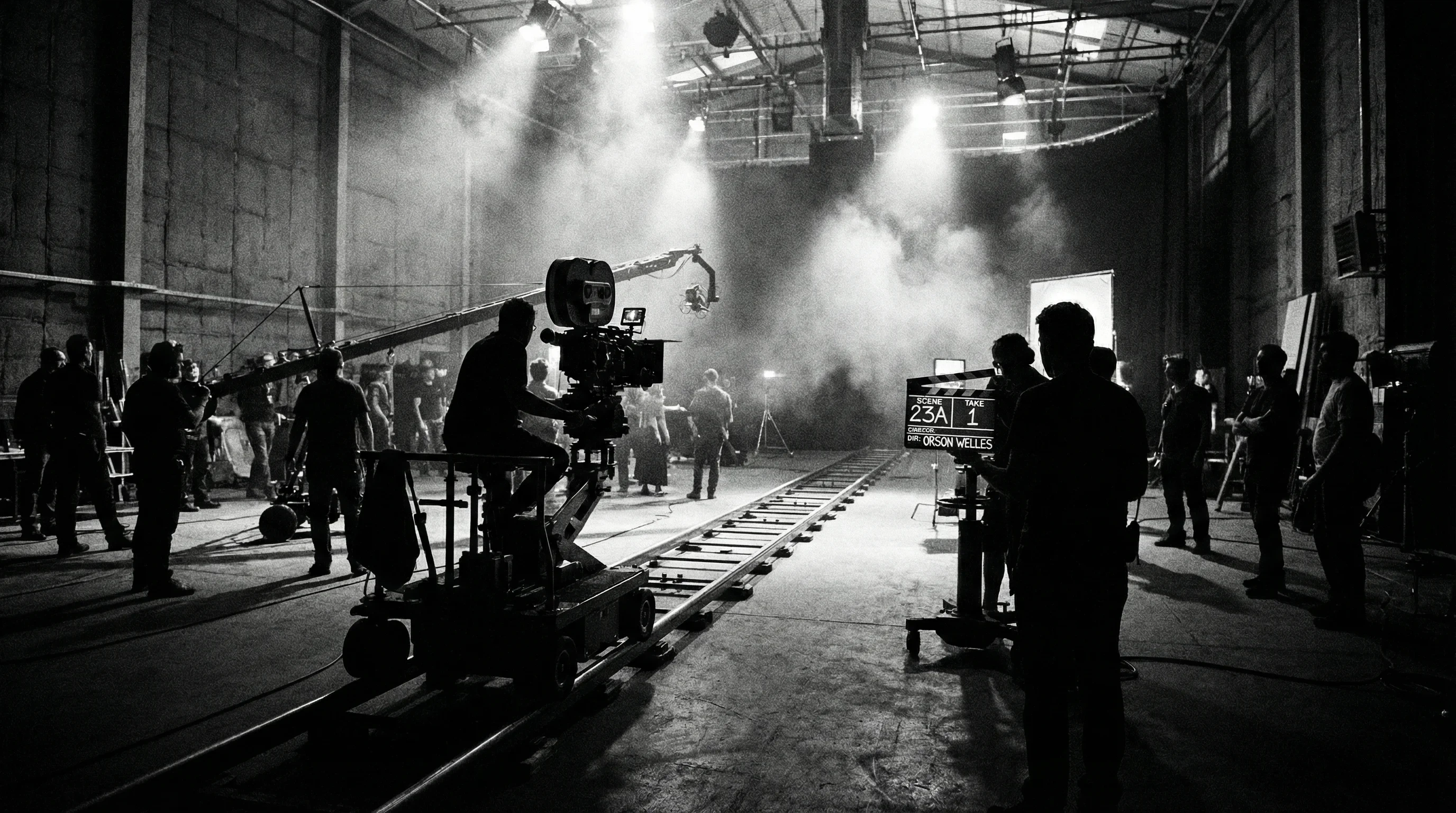 一镜到底长镜头电影拍摄现场 - 摄影机沿轨道运动的壮观场景